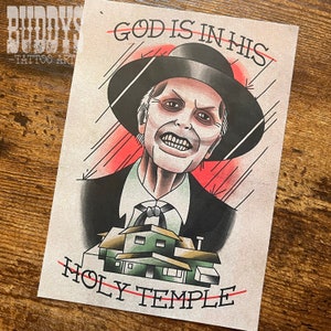 Poltergeist 2 The Other Side Kane Traditional Style Tattoo Art Print