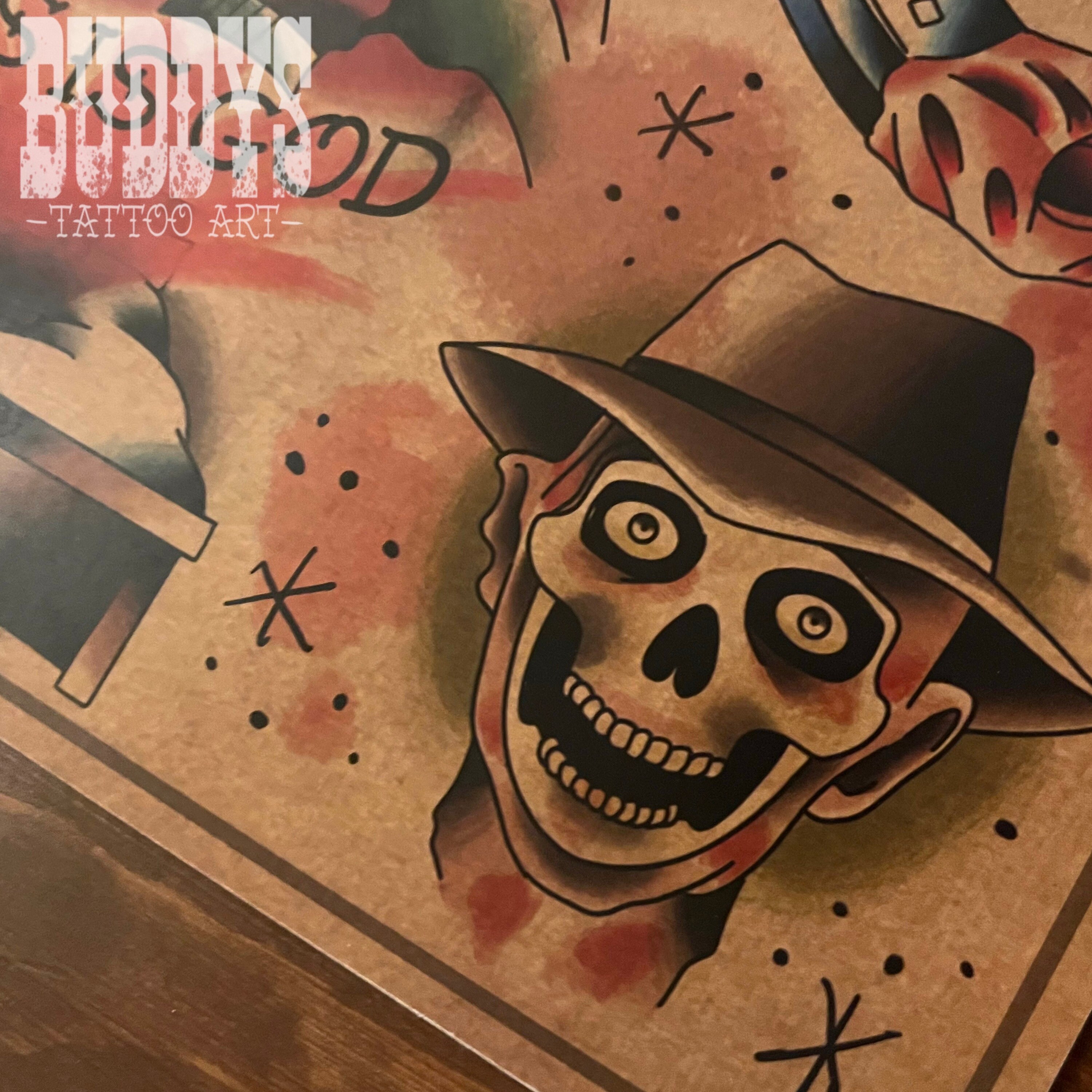 Nightmare on Elm Street Traditional Americana Tattoo Flash