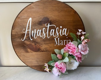 Personalized Nursery Name Sign | Nursery Decor| Wood Sign |  Family Name Sign | Nursery Wall Decor | Personalized wood sign