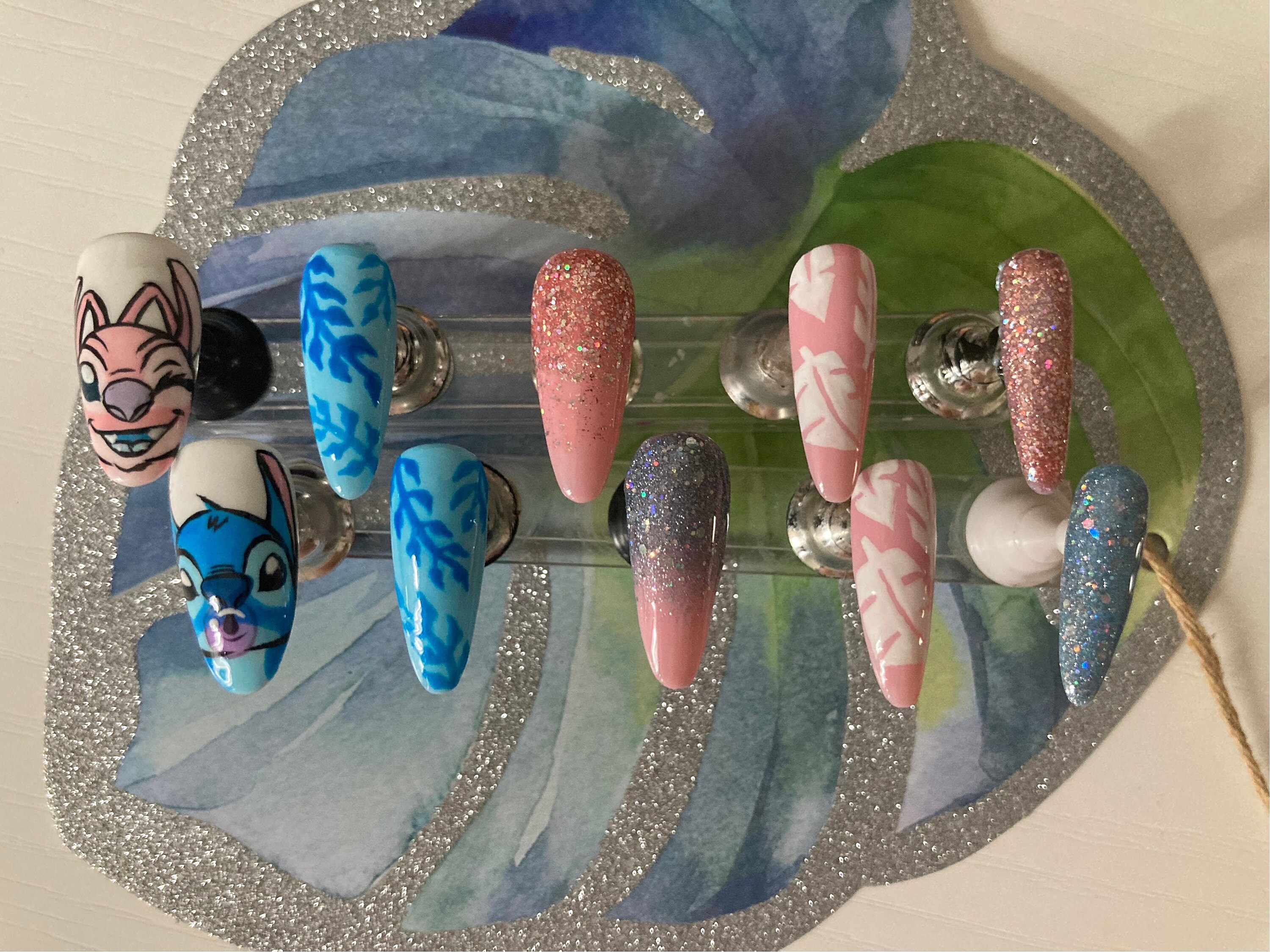 Lilo And Stitch Nails Stitch And Angel Disney Nails Press On Nails Il Fullxfull.5281811737 O7ds