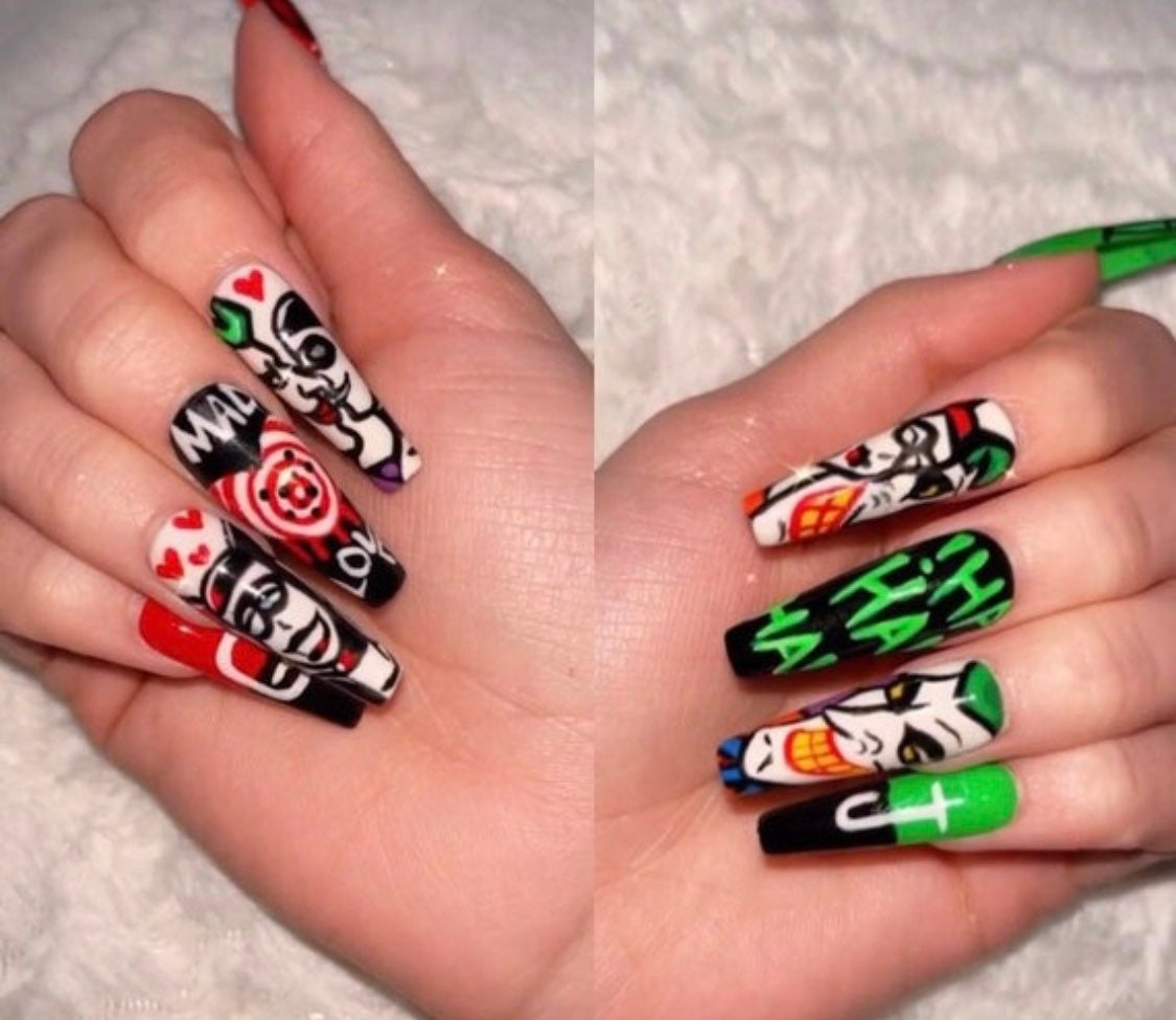 Uñas de harley quinn