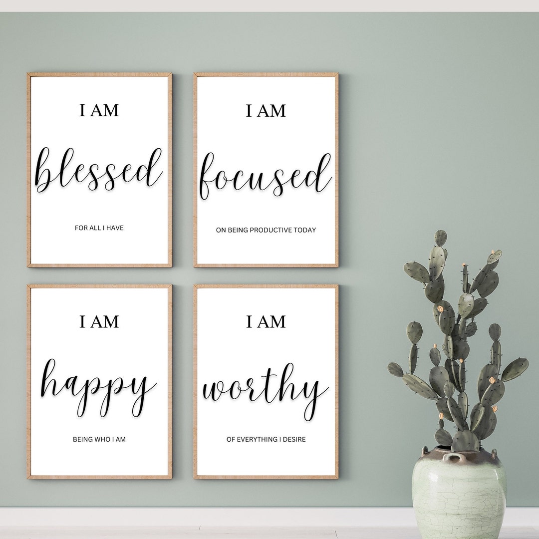 Digital Printable, Set of 6, Positive Quotes, Sayings, Daily ...