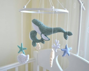 Wal Baby Mobile: Maritime Dekoration aus Filz