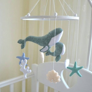 Baby Mobile Ozean, Nautisches Kinderzimmer Mobile, Wal hängende Krippe Mobile Sea Ocean, Baby Mobile Junge