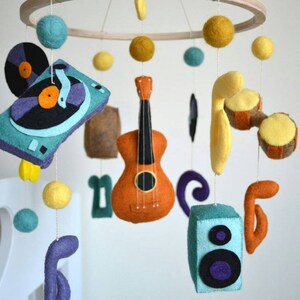 Handmade Music Baby Mobile: Guitar, DJ, Musical Notes - Etsy