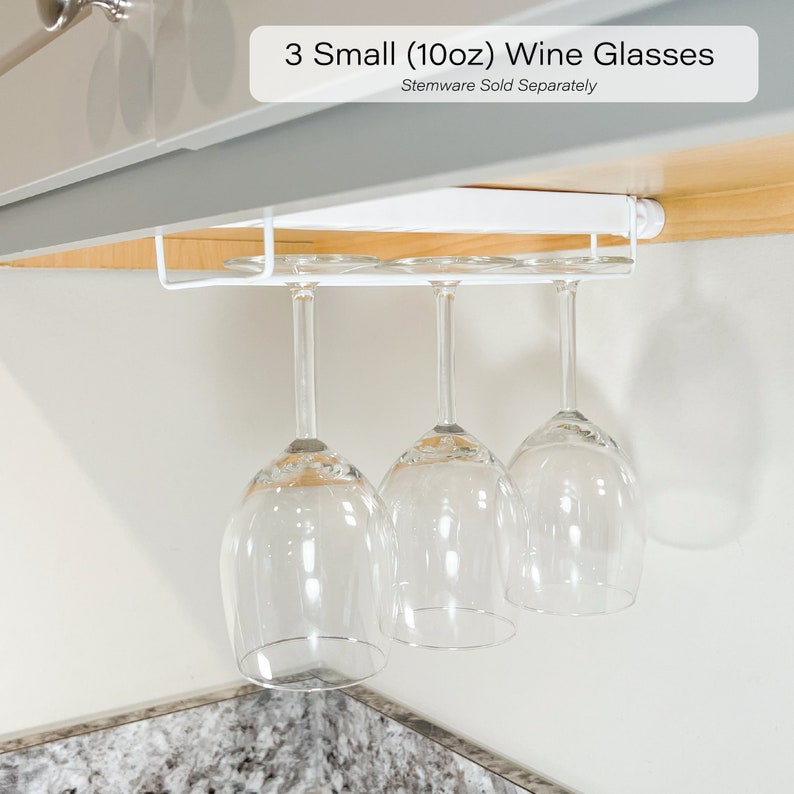 Wine Glass Rack Under Wine Glass Holder No Screws or Etsy