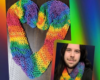 Pride LGBT Drop Stitch Knitted Infinity Scarf - Made to Order