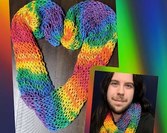 Pride LGBT Drop Stitch Knitted Infinity Scarf - Made to Order