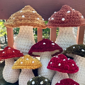 Fall Mushroom Pillows | Crochet pillow | Mushroom decor | cottagecore  | Crochet mushroom | Whimsy | Witchy decor | Forest decor | Pre-made
