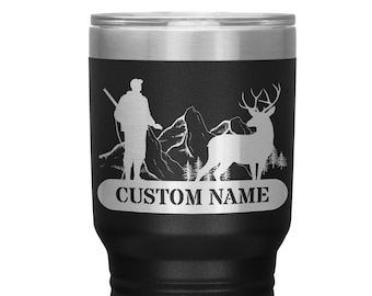 Deer hunting tumbler, Personalized hunting tumbler, hunting gift ideas, Custom Name tumbler for hunting, 30oz Insulated Tumbler, hunting dad