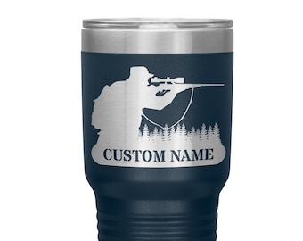 Personalized hunting tumbler, Custom Name tumbler for hunting, hunting gift for men,  30oz Insulated Tumbler, hunting dad gift