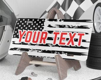 American Flag License Plate, personalized license plate, Vanity Plate, patriotic license plate, personalized car plate