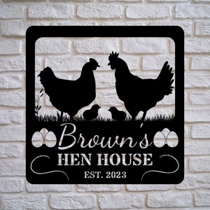 Chicken coop metal sign, hen house metal sign, personalized chicken coop sign, Chicken Coop Signs, chicken coop decor