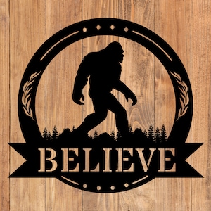 Bigfoot metal sign sasquatch metal sign bigfoot sign bigfoot wall art sasquatch gifts gift for bigfoot lover bigfoot believe