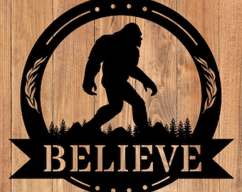 Bigfoot metal sign sasquatch metal sign bigfoot sign bigfoot wall art sasquatch gifts gift for bigfoot lover bigfoot believe