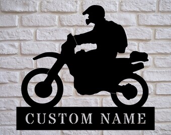 Personalized motorcycle metal, motorcycle gift, motocross metal sign, custom motorcycle sign, gift for motorcycle rider