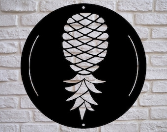 Upside down pineapple metal sign, gift for swingers, swinger pineapple, home decor metal wall art