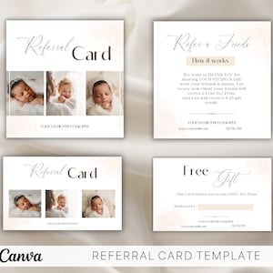 写真家向け紹介カード テンプレート、Canva テンプレート、写真家紹介プログラム、友人紹介ギフト券