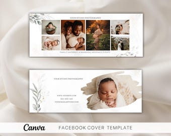 Photography Facebook Cover Template: Canva Branding Banner (Digital Download)