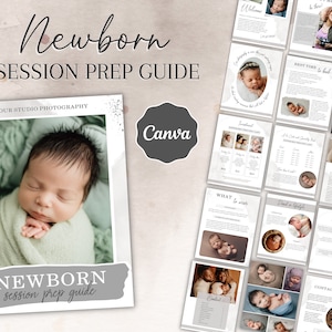 Newborn Session Prep Guide Template, Canva Photography Guides, Pre- Written Welcome Guide, Client Prep Guide, Magazine Template