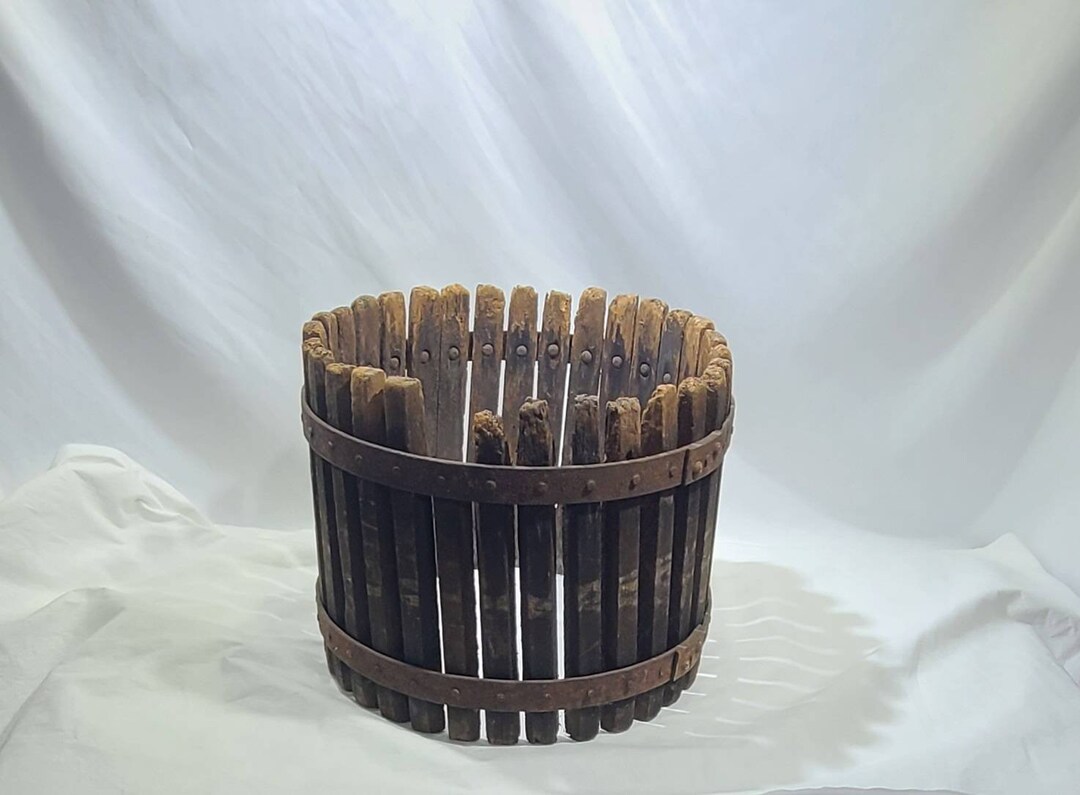 Primitive Wood Fruit Press Basket Etsy
