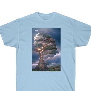 Lightning In a Tree | Unisex T-Shirt | Digital Art | Unisex Ultra Cotton Tee