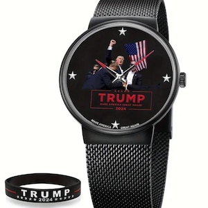Trump Fan Watch, Make America Great Again Time Piece, President Trump Watch for men, Father&#39;s Day Gift for Trump Supporters, Dads love Trump