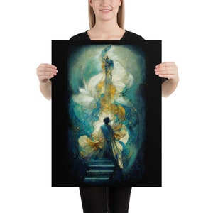 Art Nouveau Print, Art Deco Print, Fantasy Art Print, Pillar Of Ambition, Matte Giclée Print