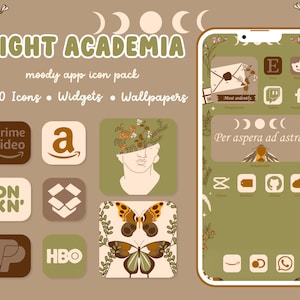Light Academia Przytulne Beżowe Ikony Aplikacji Miłośnik Książek Vintage Estetyczne Ikony Aplikacji Pakiet Iphone Tapeta Brązowy Ios 14 Nastrojowe Widżety