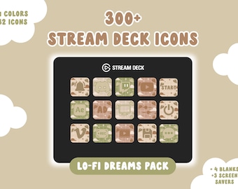 STREAM DECK ICONS Retro Lofi Dreams Cozy Streamer Clouds Galaxy Steam Deck Buttons Screensaver Plants | Twitch | Discord | Youtube | Elgato