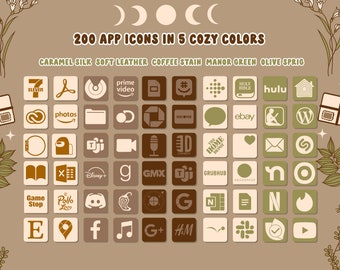 Light Academia Cozy Beige App Icons Book Lover Vintage Aesthetic