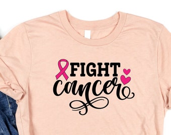Breast Cancer Shirt, Fight Cancer Shirt, Cancer Motivation Sweatshirt, Breast Cancer Ribbon Shirt, Cancer Awareness Support Shirt