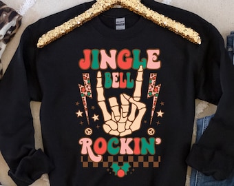 Jingle Bell Rockin’ Shirt, Christmas Sweatshirt, Christmas Music Shirt, Christmas Gift, Funny Christmas Shirt, Jingle Bell Shirt