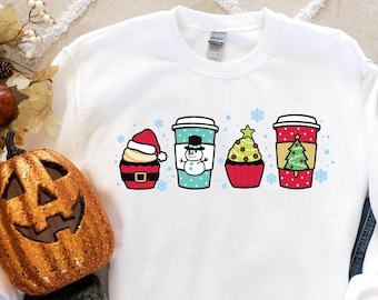 Christmas Cake and Coffee Shirt, Cute Christmas Sweatshirt, Coffer Lover Shirt, Christmas coffee, Xmas Shirt, Christmas For Gift