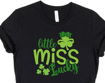 Little Miss Lucky Shirt, St Patricks Day Shirt, Lucky Girl Shirt, Shamrock Shirt, Lucky Shirt, St Patricks Tee, Cute St Pattys Shirt