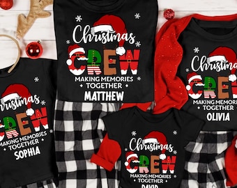 Personalized Christmas Crew Shirt, Christmas Crew Family Shirt, Matching Family Christmas Shirts, Making Memories Together
