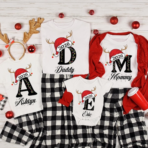 Custom Christmas Family Name 2026 Shirt, Christmas 2026 Shirt, Christmas Family Pajamas, Christmas Shirts, Personalized Christmas Shirt