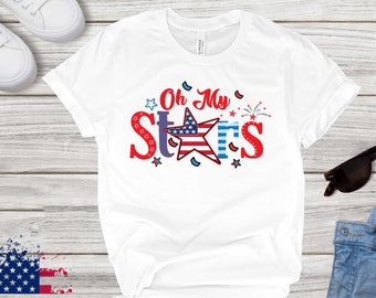4th of July Shirt, Oh My Stars Shirt, Funny Fourth of July Shirt, 4th Of July Kids Toddler Baby Clothing, USA Shirt, USA Tee, Memorial Day