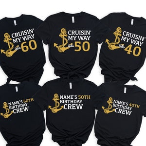 Personalized Birthday Cruise Squad Shirt, Customizable Name and Age Birthday Cruise Shirt, Cruise Shirt, Family Birthday Cruise Shirt