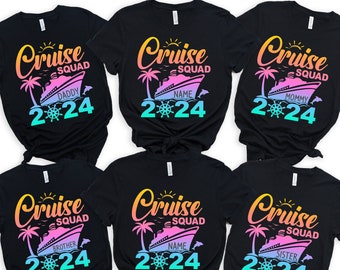 Personalized Colorful Cruise Squad 2024 Shirt, Cruise Squad Shirt, 2024 Cruise Shirt, Birthday Cruise Shirt, Family Custom Cruise Shirt