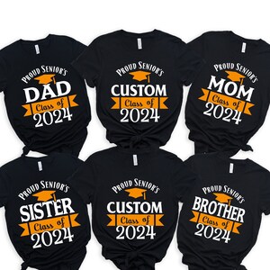 Custom Proud Senior&#39;s Graduation 2024 Shirt, Graduate 2024 Shirt, Senior 2024 Shirt, Family Graduation Shirt, Graduation Squad Shirt