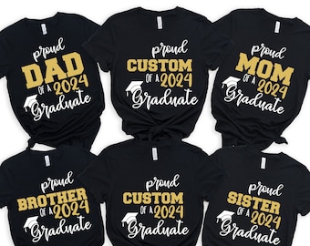 Custom Graduation Shirt, Custom Family Matching Graduation Shirt, Graduation 2024 Shirt, Personalized Graduation Family Shirt, Proud Shirt