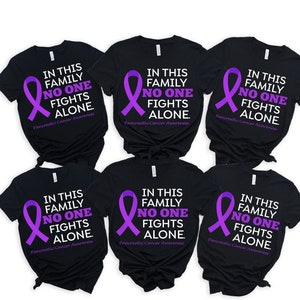 In This Family No One Fights Alone Shirt, Pancreatic Cancer Awareness Shirt, Pancreatic Cancer Family Team Support Shirt, Pancreatic Cancer
