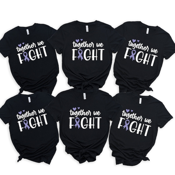 Together We Fight Shirt, Stomach Cancer Awareness Shirt, Stomach Cancer Support Shirt, Periwinkle Ribbon Shirt, Stomach Cancer Shirt