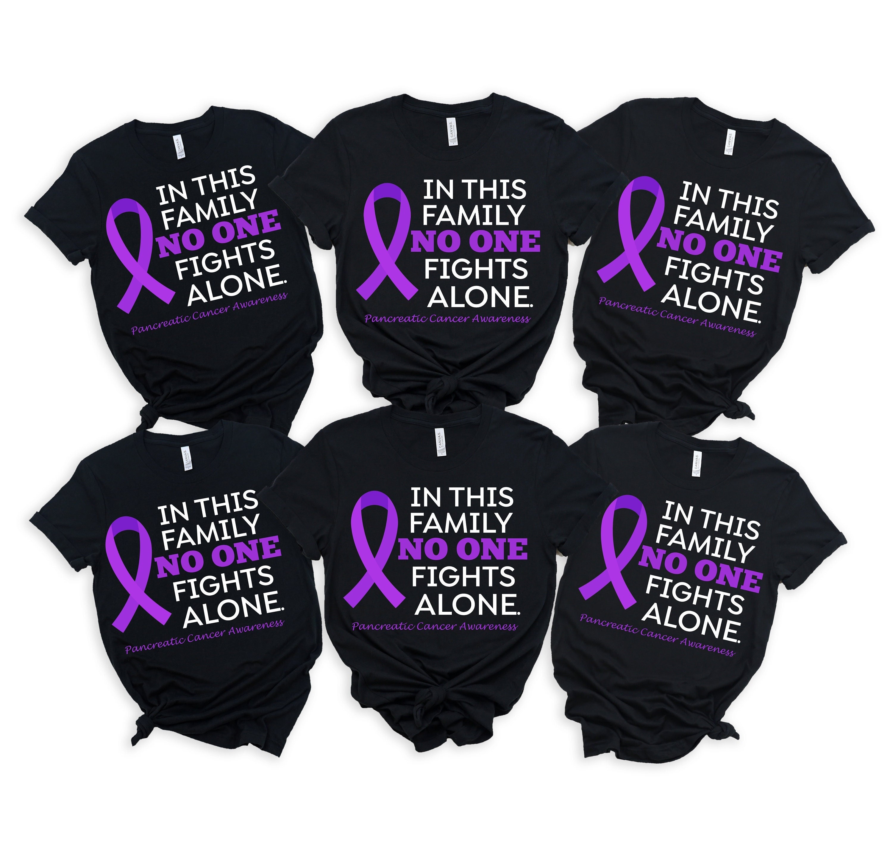 Pancreatic Cancer Awareness Shirt - No One Fights Alone Pancreatic Cancer Awareness Shirt - No One Fights Alone