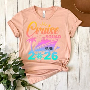 Personalized Colorful Cruise Squad 2026 Shirt, Cruise Squad Shirt, 2026 Cruise Shirt, Birthday Cruise Shirt, Family Custom Cruise Shirt imagem 6