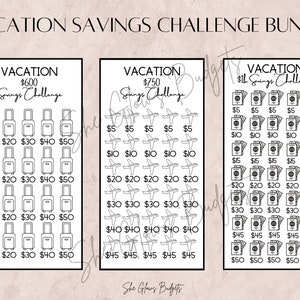 A6 Printable Vacation Savings Challenge