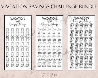 A6 Printable Vacation Savings Challenge