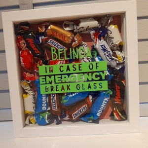 In Case Of Emergency, Personalised Funny Chocolate Gift, Novelty Frame, Secret Santa Present