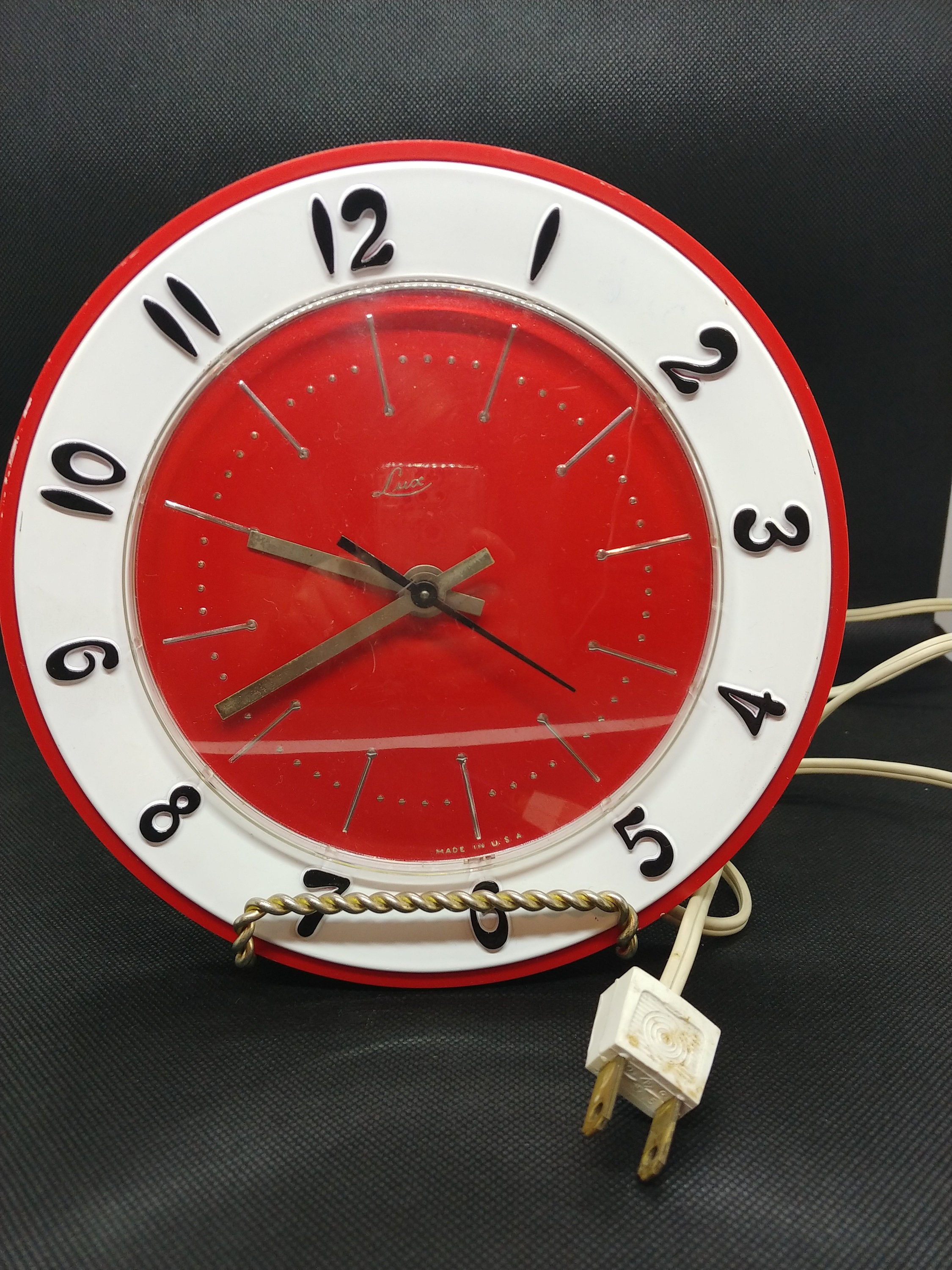 Vintage Lux Kitchen Wall Clock Made in USA Etsy